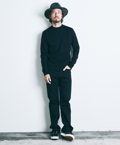 Magine（マージン）の「SUPIMA CTN TIGHT C/NECK L/S:スーピマコットン タイトクルーネック ロングスリーブ（Tシャツ/カットソー・メンズ・ホワイト/ブラック/ネイビー/グレー/オリーブ・44/46/48）」の8枚目の写真