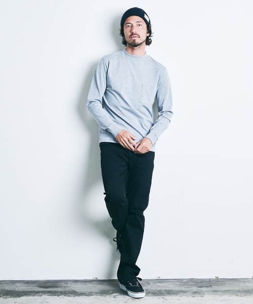 Magine（マージン）の「SUPIMA CTN TIGHT C/NECK L/S:スーピマコットン タイトクルーネック ロングスリーブ（Tシャツ/カットソー・メンズ・ホワイト/ブラック/ネイビー/グレー/オリーブ・44/46/48）」の10枚目の写真