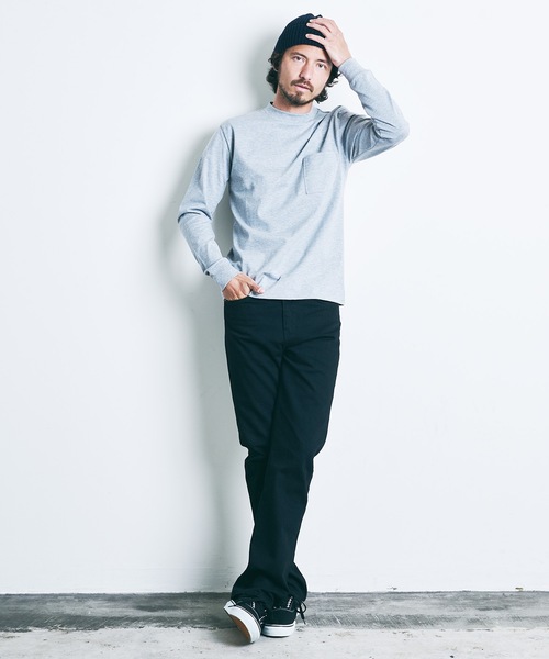 Magine（マージン）の「SUPIMA CTN TIGHT C/NECK L/S:スーピマコットン タイトクルーネック ロングスリーブ（Tシャツ/カットソー・メンズ・ホワイト/ブラック/ネイビー/グレー/オリーブ・44/46/48）」の12枚目の写真