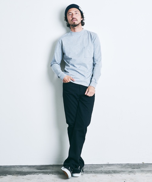 Magine（マージン）の「SUPIMA CTN TIGHT C/NECK L/S:スーピマコットン タイトクルーネック ロングスリーブ（Tシャツ/カットソー・メンズ・ホワイト/ブラック/ネイビー/グレー/オリーブ・44/46/48）」の13枚目の写真