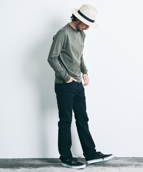 Magine（マージン）の「SUPIMA CTN TIGHT C/NECK L/S:スーピマコットン タイトクルーネック ロングスリーブ（Tシャツ/カットソー・メンズ・ホワイト/ブラック/ネイビー/グレー/オリーブ・44/46/48）」の18枚目の写真