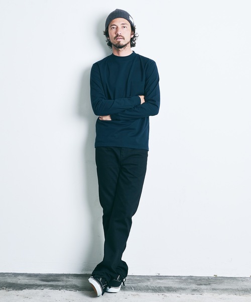 Magine（マージン）の「SUPIMA CTN TIGHT C/NECK L/S:スーピマコットン タイトクルーネック ロングスリーブ（Tシャツ/カットソー・メンズ・ホワイト/ブラック/ネイビー/グレー/オリーブ・44/46/48）」の22枚目の写真