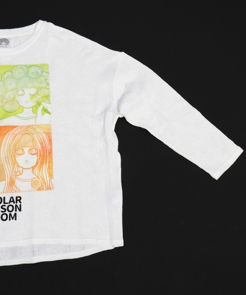 ScoLar（スカラー）の「アップリケスカラーちゃんジャガードロングスリーブTシャツ（Tシャツ/カットソー・レディース・グリーン/ブラック/オフホワイト・M）」の4枚目の写真