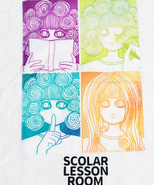 ScoLar（スカラー）の「アップリケスカラーちゃんジャガードロングスリーブTシャツ（Tシャツ/カットソー・レディース・グリーン/ブラック/オフホワイト・M）」の19枚目の写真