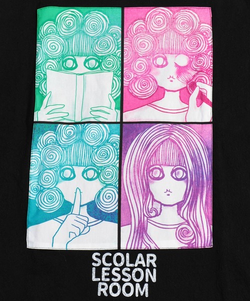 ScoLar（スカラー）の「アップリケスカラーちゃんジャガードロングスリーブTシャツ（Tシャツ/カットソー・レディース・グリーン/ブラック/オフホワイト・M）」の9枚目の写真