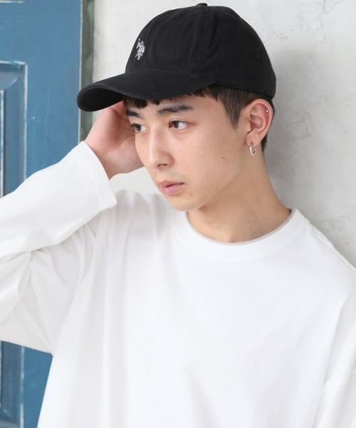 U.S. POLO ASSN.（ユーエスポロアッスン）の「【U.S. POLO ASSN./ユーエスポロアッスン】ポニー ウォッシュツイル ベースボールキャップ（キャップ・メンズ・ブラック/カーキ/ネイビー/ベージュ/マスタード/バーガンディー/ダークオリーブ/ホワイト・FREE）」の9枚目の写真