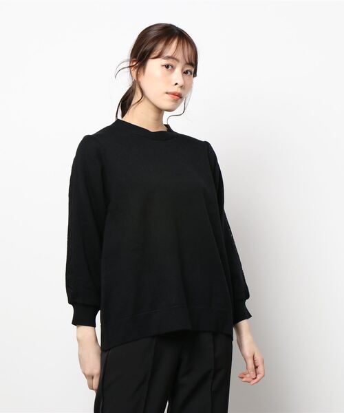 BELLUNA(ベルーナ)の「袖スリットレース使いニットプルオーバー(ニット/セーター・レディース・ブラック/アイボリー/ローズ/ライラック・MEDIUM/LARGE/X-LARGE)」の14枚目の写真