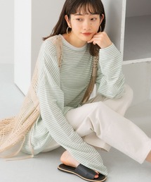 KBF | 【一部WEB限定カラー】シアーボーダールーズカットソー(Tシャツ/カットソー)