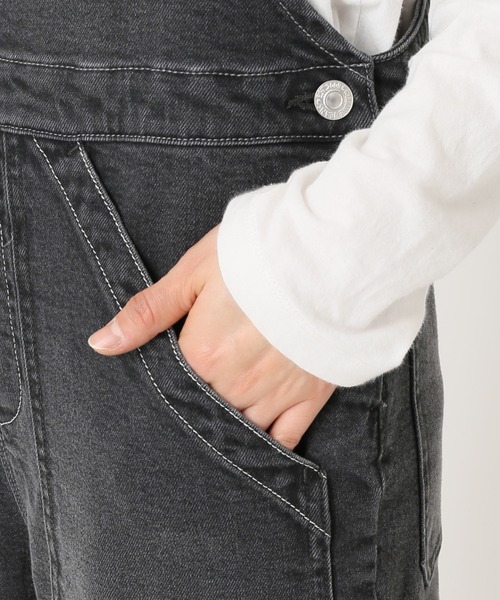 JOURNAL STANDARD relume（ジャーナルスタンダード　レリューム）の「デニムサロペット◆（サロペット/オーバーオール・レディース・ブラック/ネイビー・36/38）」の21枚目の写真