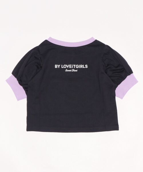 by LOVEiT（バイラビット）の「ラビ子リンガーショートTシャツ（Tシャツ/カットソー・キッズ・オフホワイト/ラベンダー/チャコール/ピンク・140cm/120cm/130cm/160cm/150cm）」の5枚目の写真