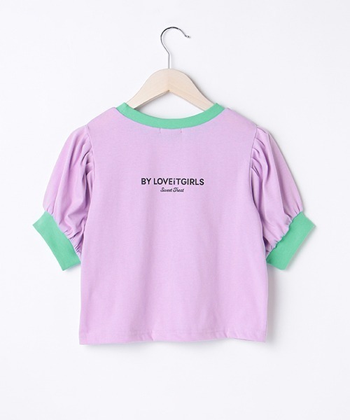 by LOVEiT（バイラビット）の「ラビ子リンガーショートTシャツ（Tシャツ/カットソー・キッズ・オフホワイト/ラベンダー/チャコール/ピンク・140cm/120cm/130cm/160cm/150cm）」の13枚目の写真