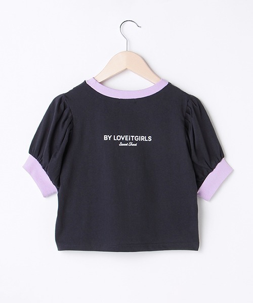 by LOVEiT（バイラビット）の「ラビ子リンガーショートTシャツ（Tシャツ/カットソー・キッズ・オフホワイト/ラベンダー/チャコール/ピンク・140cm/120cm/130cm/160cm/150cm）」の12枚目の写真