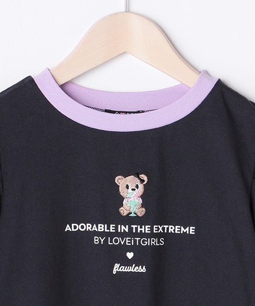 by LOVEiT（バイラビット）の「ラビ子リンガーショートTシャツ（Tシャツ/カットソー・キッズ・オフホワイト/ラベンダー/チャコール/ピンク・140cm/120cm/130cm/160cm/150cm）」の11枚目の写真