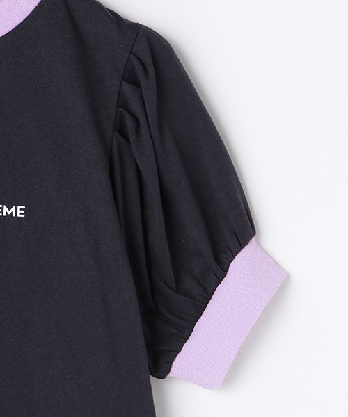 by LOVEiT（バイラビット）の「ラビ子リンガーショートTシャツ（Tシャツ/カットソー・キッズ・オフホワイト/ラベンダー/チャコール/ピンク・140cm/120cm/130cm/160cm/150cm）」の10枚目の写真