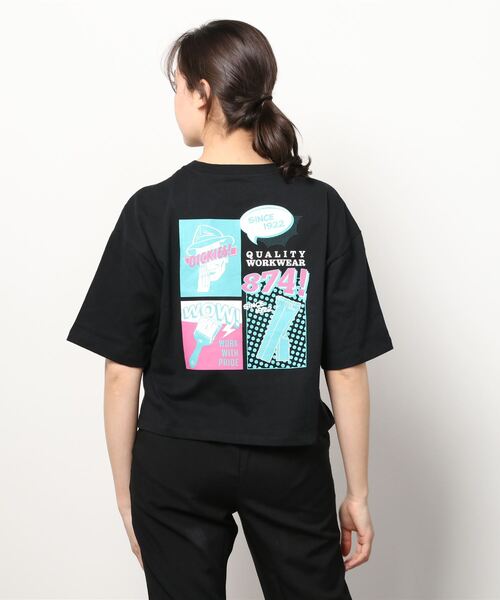 ALWAYS GOOD TIME(オルウェイズグッドタイム)の「【DICKIES/ディッキーズ】グラフィックデザインプリント クロップドTシャツ(Tシャツ/カットソー・レディース・オレンジ/ホワイト系その他/イエロー/ブラック/ホワイト/ブルー・M/L)」の9枚目の写真
