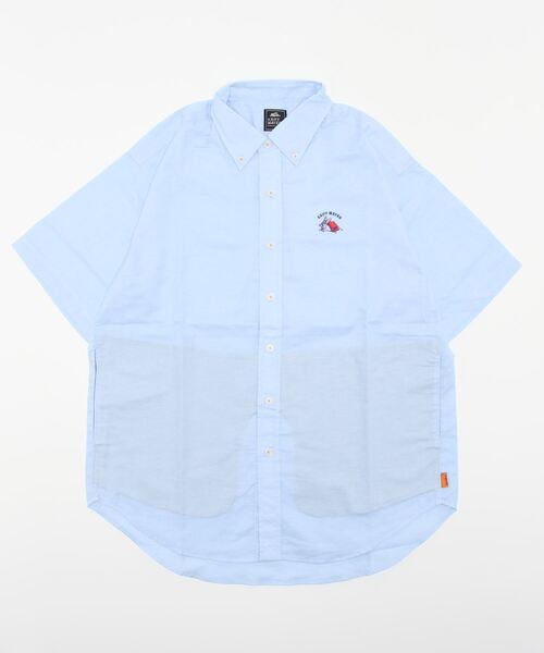 KRIFF MAYER（クリフメイヤー）の「ライトオックス刺繍半袖シャツ（シャツ/ブラウス・メンズ・イエロー/オフホワイト/サックスブルー/ライトピンク/ネイビー・X-LARGE/MEDIUM/LARGE）」の4枚目の写真