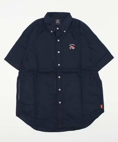 KRIFF MAYER（クリフメイヤー）の「ライトオックス刺繍半袖シャツ（シャツ/ブラウス・メンズ・イエロー/オフホワイト/サックスブルー/ライトピンク/ネイビー・X-LARGE/MEDIUM/LARGE）」の8枚目の写真