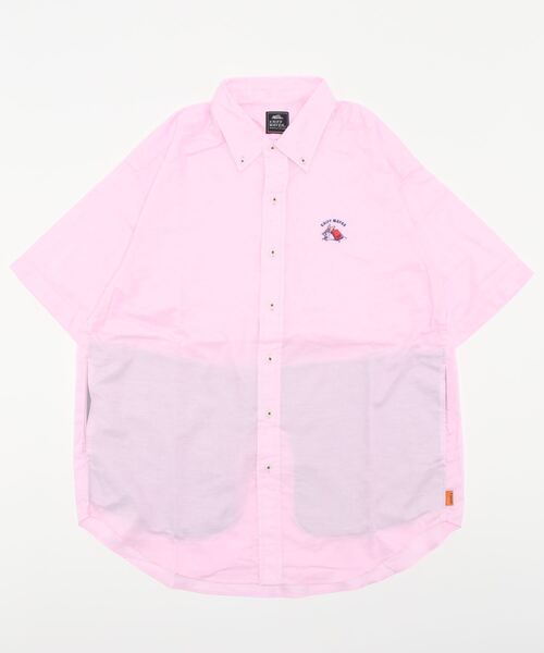 KRIFF MAYER（クリフメイヤー）の「ライトオックス刺繍半袖シャツ（シャツ/ブラウス・メンズ・イエロー/オフホワイト/サックスブルー/ライトピンク/ネイビー・X-LARGE/MEDIUM/LARGE）」の7枚目の写真