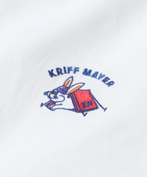 KRIFF MAYER（クリフメイヤー）の「ライトオックス刺繍半袖シャツ（シャツ/ブラウス・メンズ・イエロー/オフホワイト/サックスブルー/ライトピンク/ネイビー・X-LARGE/MEDIUM/LARGE）」の9枚目の写真