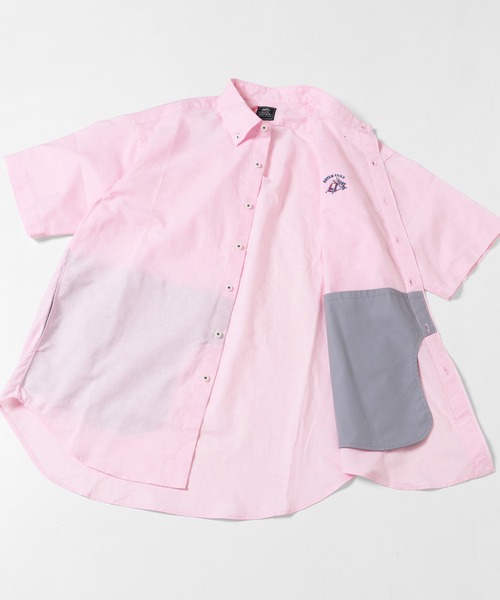 KRIFF MAYER（クリフメイヤー）の「ライトオックス刺繍半袖シャツ（シャツ/ブラウス・メンズ・イエロー/オフホワイト/サックスブルー/ライトピンク/ネイビー・X-LARGE/MEDIUM/LARGE）」の10枚目の写真