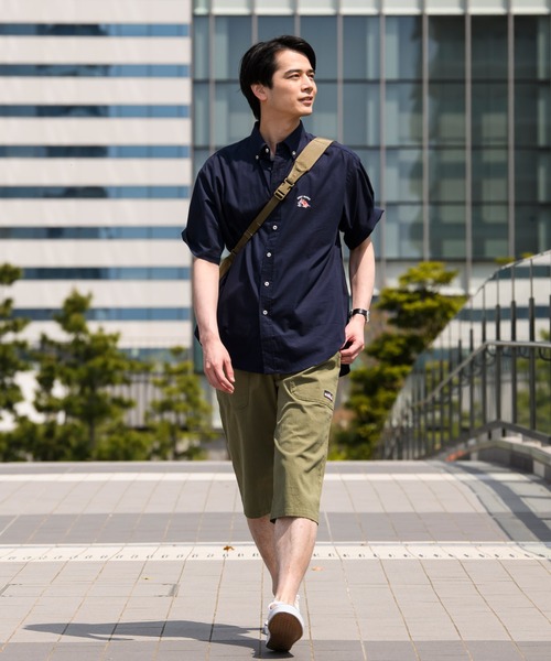 KRIFF MAYER（クリフメイヤー）の「ライトオックス刺繍半袖シャツ（シャツ/ブラウス・メンズ・イエロー/オフホワイト/サックスブルー/ライトピンク/ネイビー・X-LARGE/MEDIUM/LARGE）」の15枚目の写真