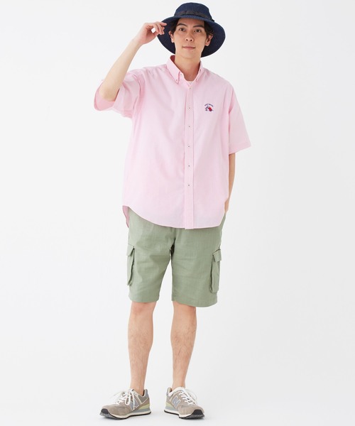 KRIFF MAYER（クリフメイヤー）の「ライトオックス刺繍半袖シャツ（シャツ/ブラウス・メンズ・イエロー/オフホワイト/サックスブルー/ライトピンク/ネイビー・X-LARGE/MEDIUM/LARGE）」の16枚目の写真