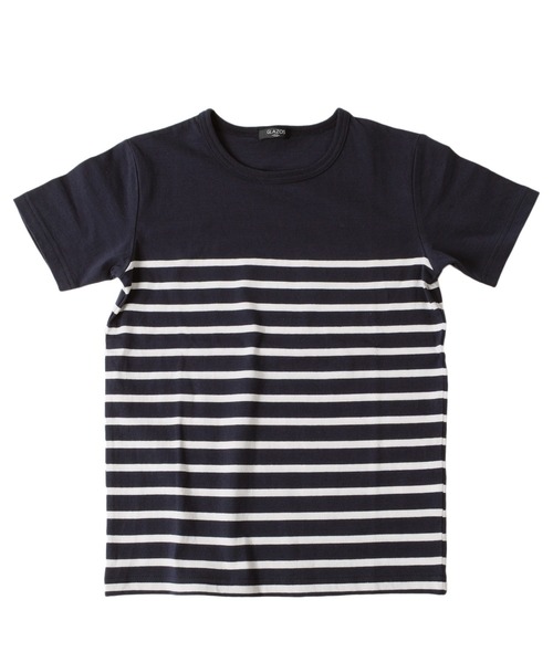 GLAZOS（グラソス）の「パネルボーダー半袖Ｔシャツ（Tシャツ/カットソー・キッズ・ブラック/レッド/ネイビー/ワインレッド/ブルー・130cm/140cm/150cm/160cm/170cm）」の3枚目の写真