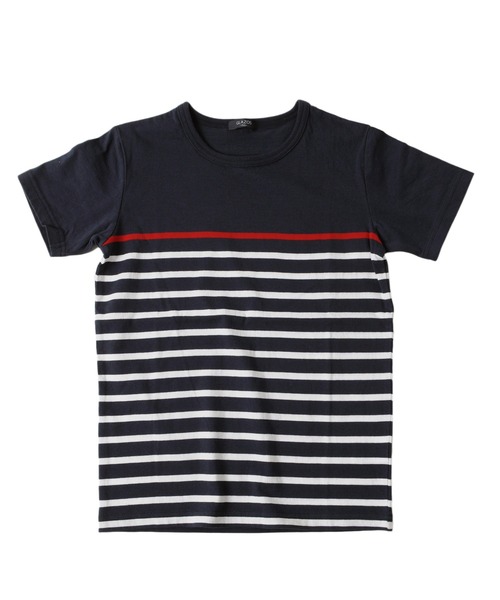 GLAZOS（グラソス）の「パネルボーダー半袖Ｔシャツ（Tシャツ/カットソー・キッズ・ブラック/レッド/ネイビー/ワインレッド/ブルー・130cm/140cm/150cm/160cm/170cm）」の5枚目の写真