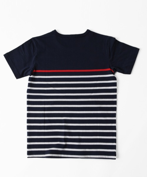 GLAZOS（グラソス）の「パネルボーダー半袖Ｔシャツ（Tシャツ/カットソー・キッズ・ブラック/レッド/ネイビー/ワインレッド/ブルー・130cm/140cm/150cm/160cm/170cm）」の6枚目の写真