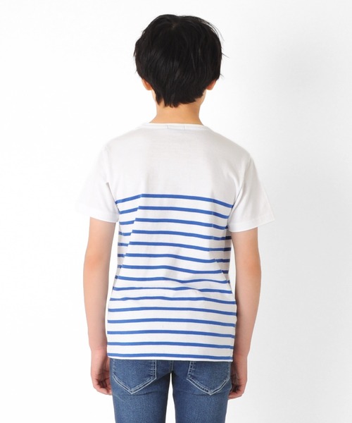 GLAZOS（グラソス）の「パネルボーダー半袖Ｔシャツ（Tシャツ/カットソー・キッズ・ブラック/レッド/ネイビー/ワインレッド/ブルー・130cm/140cm/150cm/160cm/170cm）」の11枚目の写真