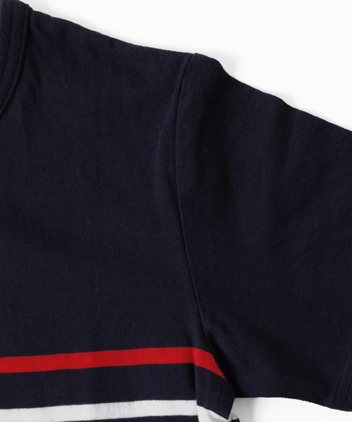 GLAZOS（グラソス）の「パネルボーダー半袖Ｔシャツ（Tシャツ/カットソー・キッズ・ブラック/レッド/ネイビー/ワインレッド/ブルー・130cm/140cm/150cm/160cm/170cm）」の16枚目の写真