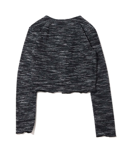 atmos pink(アトモスピンク)の「atmos pink メランジタイトカーディガン(カーディガン/ボレロ・レディース・イエロー/グリーン/ブラック・FREE)」の8枚目の写真