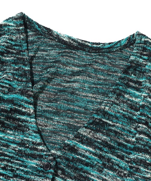 atmos pink(アトモスピンク)の「atmos pink メランジタイトカーディガン(カーディガン/ボレロ・レディース・イエロー/グリーン/ブラック・FREE)」の14枚目の写真