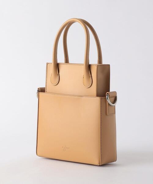 ajew(エジュー)の「<AJEW>SAC-4 レザー スクエア トートバッグ -2WAY-:(ショルダーバッグ・レディース・ベージュ/ピンク/ライム/イエロー/ケリー・FREE)」の13枚目の写真
