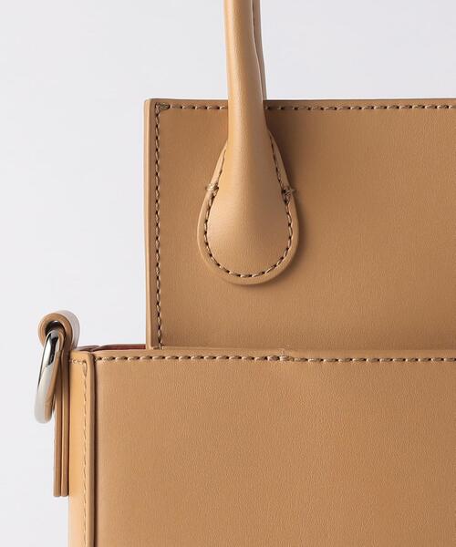 ajew(エジュー)の「<AJEW>SAC-4 レザー スクエア トートバッグ -2WAY-:(ショルダーバッグ・レディース・ベージュ/ピンク/ライム/イエロー/ケリー・FREE)」の10枚目の写真