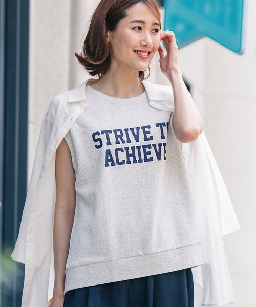 Honeys(ハニーズ)の「ロゴベスト(ベスト・レディース・ホワイト/グリーン/オートミール/ブルー/スミクロ・M/L/S)」の4枚目の写真