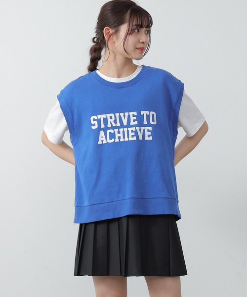 Honeys(ハニーズ)の「ロゴベスト(ベスト・レディース・ホワイト/グリーン/オートミール/ブルー/スミクロ・M/L/S)」の1枚目の写真