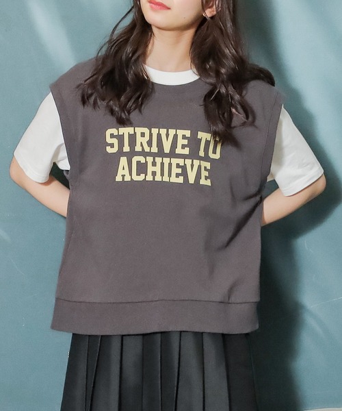 Honeys(ハニーズ)の「ロゴベスト(ベスト・レディース・ホワイト/グリーン/オートミール/ブルー/スミクロ・M/L/S)」の6枚目の写真