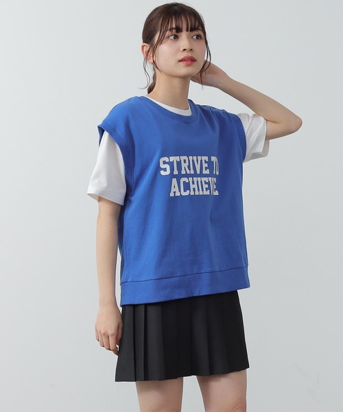 Honeys(ハニーズ)の「ロゴベスト(ベスト・レディース・ホワイト/グリーン/オートミール/ブルー/スミクロ・M/L/S)」の7枚目の写真