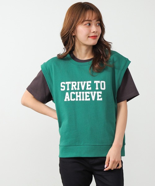 Honeys(ハニーズ)の「ロゴベスト(ベスト・レディース・ホワイト/グリーン/オートミール/ブルー/スミクロ・M/L/S)」の11枚目の写真