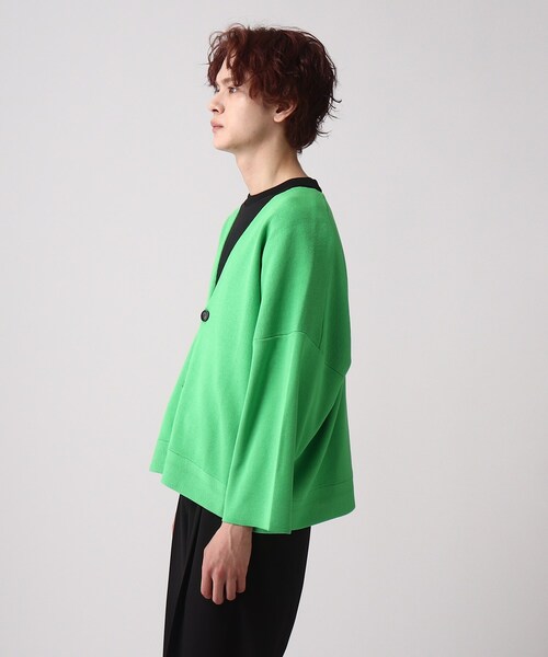 tk.TAKEO KIKUCHI（ティーケータケオキクチ）の「◆ハーフミラノカラーショートカーディガン（ユニセックスアイテム）（カーディガン/ボレロ・メンズ・ブラック/オレンジ/ブルー/グリーン・88/66）」の16枚目の写真