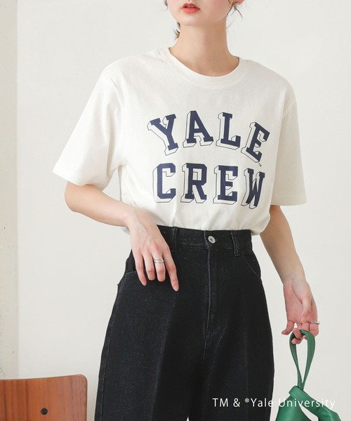 SENSE OF PLACE by URBAN RESEARCH（センスオブプレイスバイアーバンリサーチ）の「カレッジロゴTシャツ(5分袖)（Tシャツ/カットソー・レディース・ホワイト系その他/ブルー系その他/グリーン系その他・ONE）」の2枚目の写真