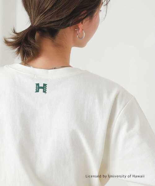 SENSE OF PLACE by URBAN RESEARCH（センスオブプレイスバイアーバンリサーチ）の「カレッジロゴTシャツ(5分袖)（Tシャツ/カットソー・レディース・ホワイト系その他/ブルー系その他/グリーン系その他・ONE）」の9枚目の写真