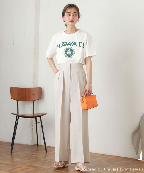 SENSE OF PLACE by URBAN RESEARCH（センスオブプレイスバイアーバンリサーチ）の「カレッジロゴTシャツ(5分袖)（Tシャツ/カットソー・レディース・ホワイト系その他/ブルー系その他/グリーン系その他・ONE）」の10枚目の写真