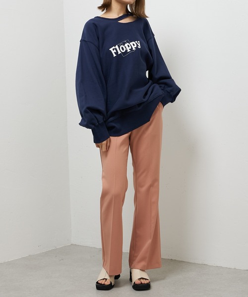 Lui's（ルイス）の「FLOPPYプリントダメージ裏毛プルオーバー（スウェット・レディース・ネイビー/グレー/オフホワイト・FREE）」の7枚目の写真