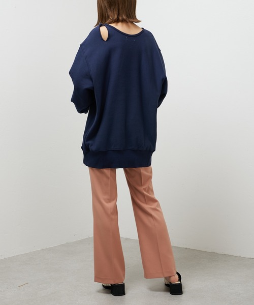 Lui's（ルイス）の「FLOPPYプリントダメージ裏毛プルオーバー（スウェット・レディース・ネイビー/グレー/オフホワイト・FREE）」の10枚目の写真