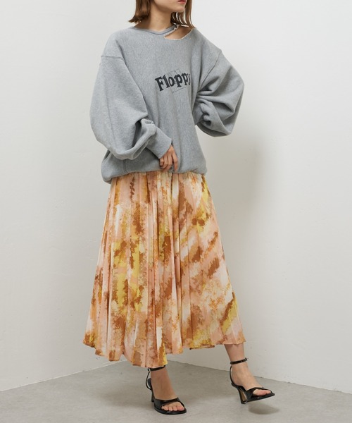 Lui's（ルイス）の「FLOPPYプリントダメージ裏毛プルオーバー（スウェット・レディース・ネイビー/グレー/オフホワイト・FREE）」の8枚目の写真