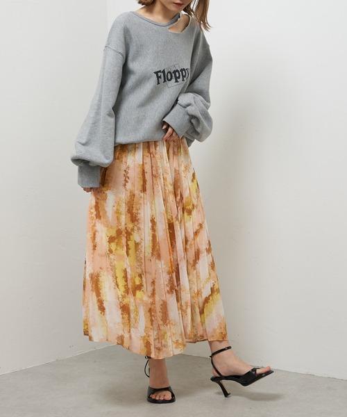 Lui's（ルイス）の「FLOPPYプリントダメージ裏毛プルオーバー（スウェット・レディース・ネイビー/グレー/オフホワイト・FREE）」の11枚目の写真