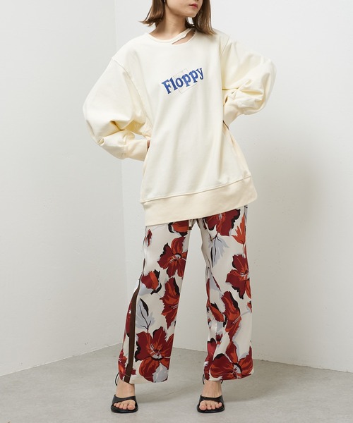 Lui's（ルイス）の「FLOPPYプリントダメージ裏毛プルオーバー（スウェット・レディース・ネイビー/グレー/オフホワイト・FREE）」の12枚目の写真