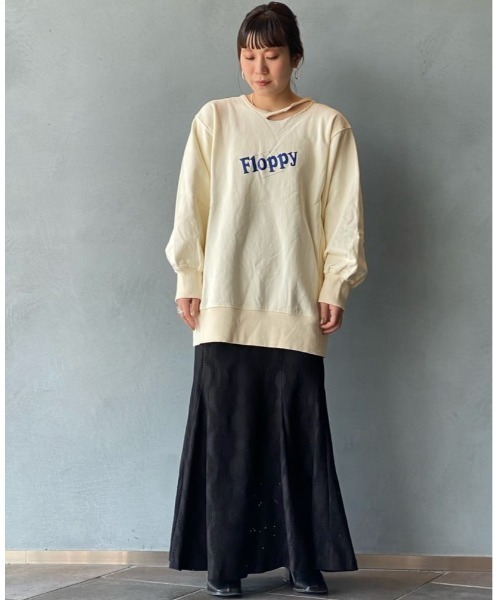 Lui's（ルイス）の「FLOPPYプリントダメージ裏毛プルオーバー（スウェット・レディース・ネイビー/グレー/オフホワイト・FREE）」の15枚目の写真